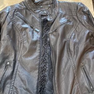 Women’s large leather jacket
